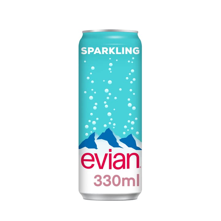 AGUA EVIAN SPARKLING 330 ML LATA Unds