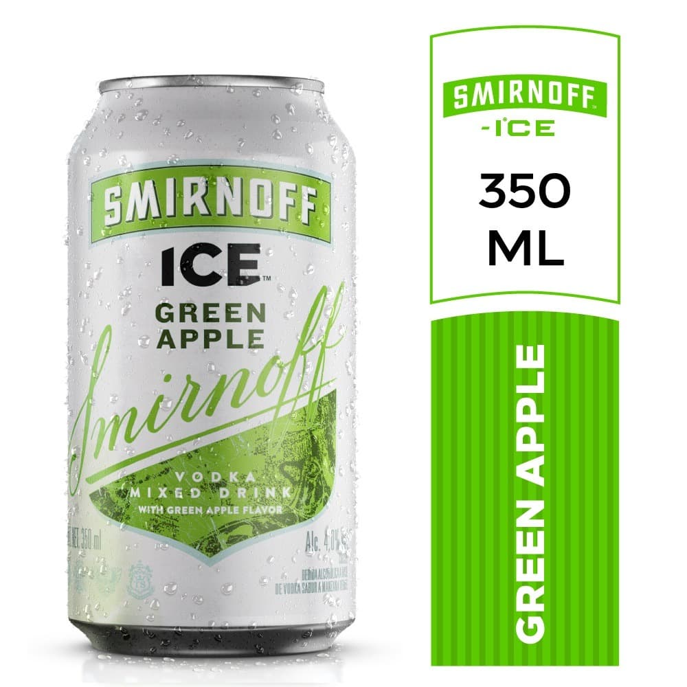 SMIRNOFF GREEN APPLE LATA 350 ML Unds