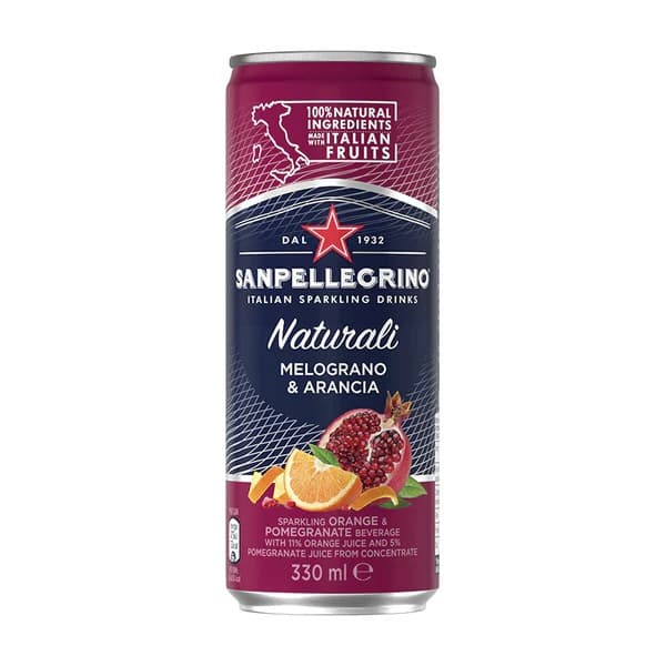 S. PELLEGRINO MELOGRANO Y ARANCIA 330 ML  LATA Unds