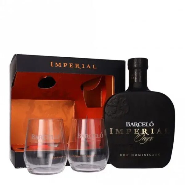 BARCELO IMPERIAL ONYX 700 ML + DOS VASOS